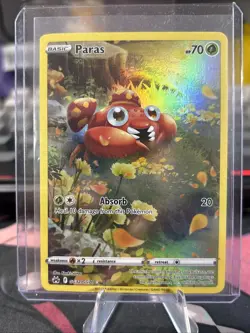 Pokemon TCG Paras Crown Zenith: Galarian Gallery Holo Card GG32/GG70 Nm - Image 1