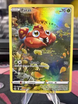 Pokemon TCG Paras Crown Zenith: Galarian Gallery Holo Card GG32/GG70 Nm - Image 3
