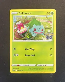 Pokemon Bulbasaur SWSH231 Black Star Promo Holo LP Pokemon GO - Image 1