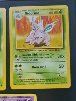 Nidoran 55/102, Nidorino 37/102, Nidorino 44/108 Base Set/XY Pokemon TCG English - Image 3