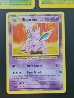 Nidoran 55/102, Nidorino 37/102, Nidorino 44/108 Base Set/XY Pokemon TCG English - Image 4