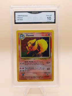 GMA 10 Flareon (No Symbol) Holo Rare Jungle 3/64 Pokemon Card - WOTC 1999 - Image 1