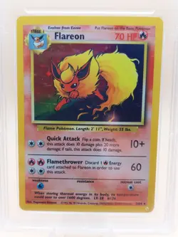 GMA 10 Flareon (No Symbol) Holo Rare Jungle 3/64 Pokemon Card - WOTC 1999 - Image 2