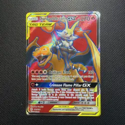 Charizard & Braixen GX 212/236 Cosmic Eclipse Full Art Ultra Rare Pokemon card - Image 1