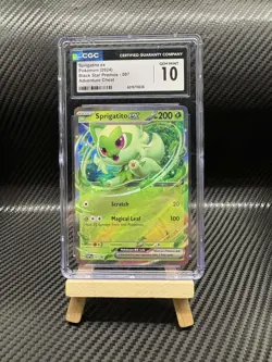 CGC 10 Sprigatito EX 087 Black Star Promo Full Art Pokemon Card GEM MINT - Image 1