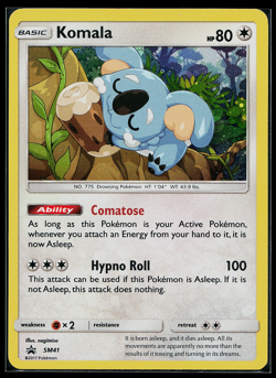 Komala SM41 Sun & Moon Holo Rare Black Star Promo Pokemon Card | LP-NM - Image 1