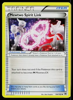 Pokemon Card BREAKthrough Mewtwo Spirit Link 144/162 Uncommon - Image 1