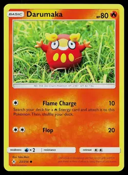Pokemon Card Unbroken Bonds Darumaka 23/214 Common - Image 1