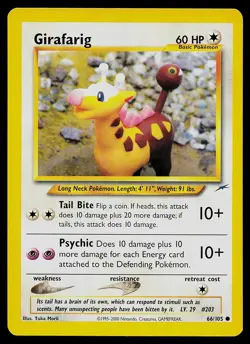 Pokemon Card Neo Destiny Girafarig 66/105 Common - Image 1