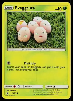 Pokemon Card Forbidden Light Exeggcute 1/131 Common - Image 1