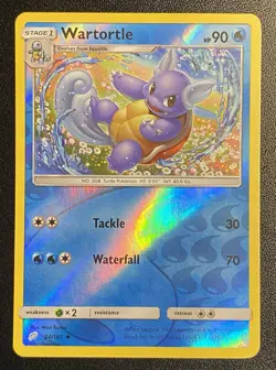 Wartortle Reverse Holo Uncommon 24/181 Pokemon TCG Sun & Moon Team Up NM - Image 1