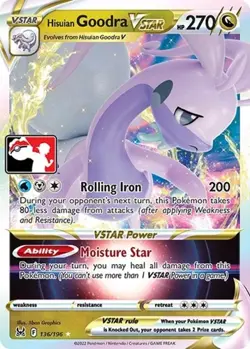 1x Hisuian Goodra VSTAR (#136/196) - Holofoil NM Eng Pokemon - Prize Pack Series - Image 1