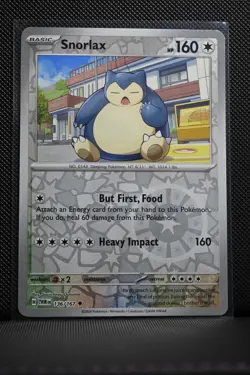 Snorlax 136/167 Uncommon Twilight Masquerade Pokemon Reverse Holo NM - Image 1