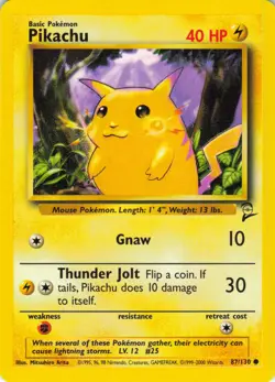 Pikachu - 87/130 Base Set 2 - Pokemon TCG - 2000 - Image 1