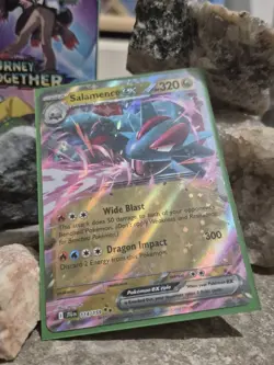 pokemon Cards Salamence Ex Holo 1pcs+1pcs Sleeve 2025 #114/159 - Image 1