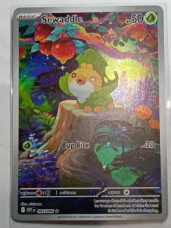 Pokemon TCG Sewaddle 087/086 White Flare Illustration Rare Card English - Image 1