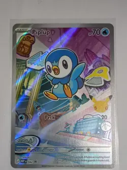 Pokemon TCG Piplup 042 Holo Black Star Promo Card Near Mint - Image 1