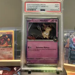 Team Rockets Mimikyu Stamped Prerelease Promo Card 087/182 Destined Rivals PSA 9 - Image 1
