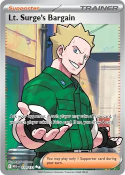 Lt. Surge's Bargain 170/132 MEG 🇨🇦 Mega Evolution Ultra Rare - Pokemon Card - Image 1