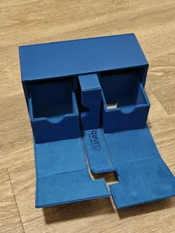 Ultimate Guard Twin Flip'n'Tray 200+ Deck Case TCG Cards & Dice Xenoskin Blue - Image 1