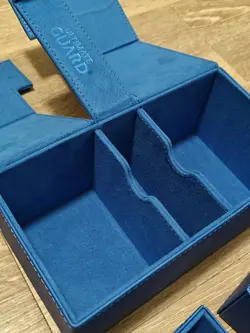 Ultimate Guard Twin Flip'n'Tray 200+ Deck Case TCG Cards & Dice Xenoskin Blue - Image 3