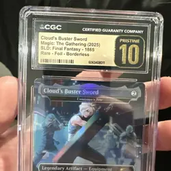 MTG Cloud's Buster Sword SLD Foil Final Fantasy 1865 CGC Pristine 10 Pop 1 🔥 - Image 4