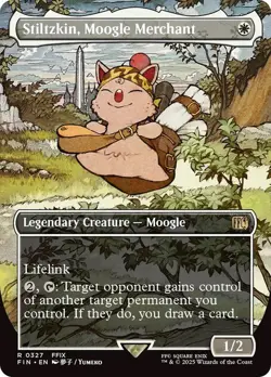 Stiltzkin, Moogle Merchant Borderless Final Fantasy MTG NM - Image 1