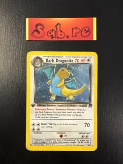 MP/HP Condition Dark Dragonite 1st Edition Holo Rare Team Rocket 5/82 Pokemon - Image 1