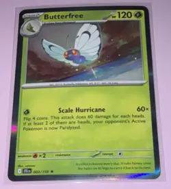 Pokemon Journey Together Butterfree Rare Holo 003/159 - Image 1