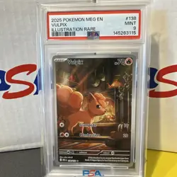 Pokemon MEG EN Vulpix 138/132 Illustration Rare PSA Mint 9 - Image 1