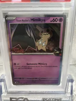 PSA 8 Team Rocket's Mimikyu Prerelease #087 Destined Rivals English Pokemon - Image 2