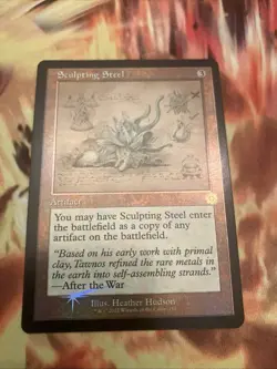 Sculpting Steel (FOIL) x1 - MTG The Brothers' War Retro Artifacts BRR #113 - Image 1