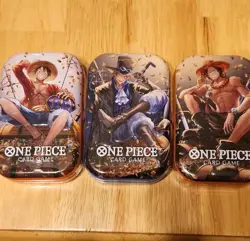 One Piece Card Game Metal Tins Lot of 3 - 3 Designs, Monkey D. Luffy - Image 1