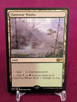 Llanowar Wastes M15 LP MTG 244 - Image 1