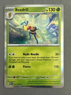 Pokemon TCG * Scarlet & Violet 151 * 015/165 Beedrill Rare * FRESH PK - Image 1