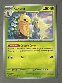 Pokemon TCG * Scarlet & Violet 151 Card * 014/165 Kakuna Common * FRESH PK - Image 1