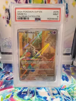 PSA 9 NM/MT - Mimikyu #075 2024 Pokemon Svp En-Sv Black Star Promo - Image 1