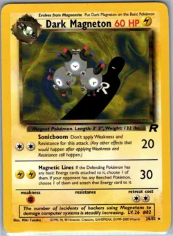Dark Magneton 28/82 Non Holo Team Rocket - Pokemon Card - NM - Image 1