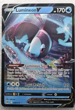 2022 Pokemon SWSH Brilliant Stars Lumineon V #040/172 NM Pack Fresh! - Image 1