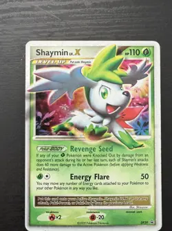 Shaymin Lv.X ULTRA RARE DP39 Promo Pokemon Silver HOLO LP/MP 2009 Card - Image 1