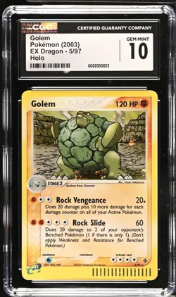 2003 POKEMON EX DRAGON GOLEM HOLO 5/97 CGC 10 GEM MINT - Image 1