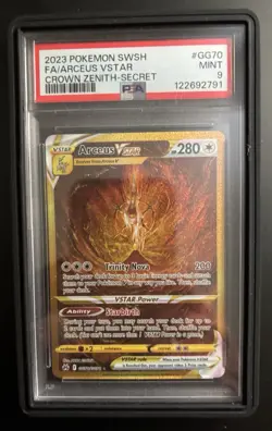 PSA 9 MINT Arceus Vstar GG70 Pokemon TCG Sword And Shield Crown Zenith - Image 1