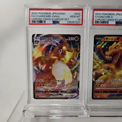 SET OF 2 PSA 10 JAPANESE POKEMON 2020 CHARIZARD VMAX & V STARTER SET #1, 2 🔥🔥 - Image 2