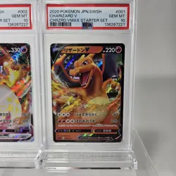 SET OF 2 PSA 10 JAPANESE POKEMON 2020 CHARIZARD VMAX & V STARTER SET #1, 2 🔥🔥 - Image 3