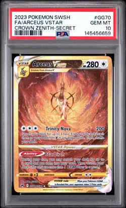 2023 POKEMON SWORD & SHIELD CROWN ZENITH SECRET FULL ART/ARCEUS VSTAR PSA 10 - Image 1
