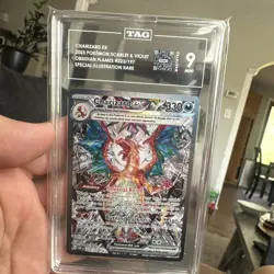 Pokemon TCG Charizard ex 223/197 SV03 Special Illustration Rare Holo TAG 9 - Image 1
