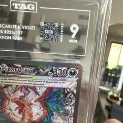 Pokemon TCG Charizard ex 223/197 SV03 Special Illustration Rare Holo TAG 9 - Image 2