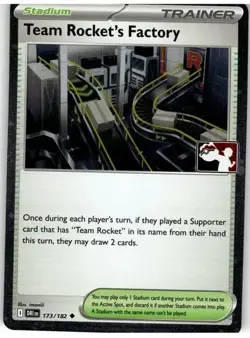 1x Team Rocket's Factory (#173/182) - Holofoi NM Eng Pokemon - Prize Pack Series - Image 1