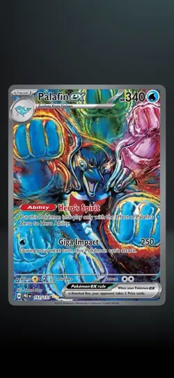 Pokemon Palafin ex 151/131 Prismatic Evolutions Special Illustration Rare Holo - Image 1