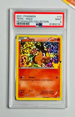 Pokemon PSA 9 Tepig #13 Holo McDonald's Collection 2021 25th Anniversary - Image 1